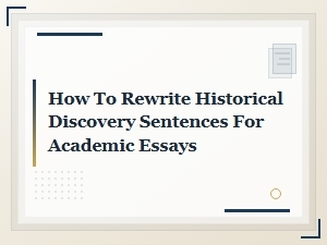 Rewriting Discovery Sentences for Academic Writing